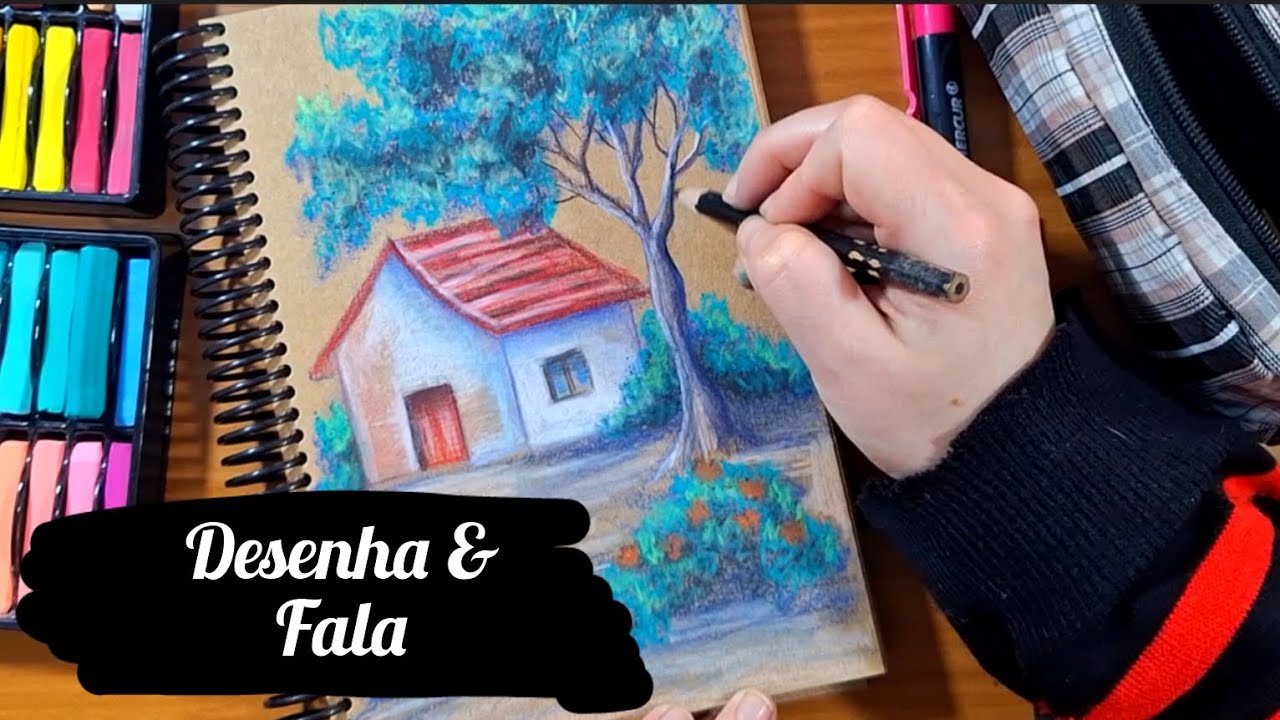 SINTO QUE NÃO PERTENÇO A LUGAR NENHUM | Desenha e fala | Giz pastel seco e lápis de cor