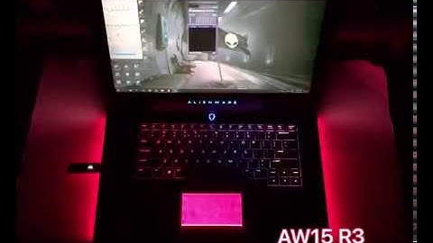 Alienware 15 R3 RGB/LED light show! Winamp AlienFX Plugin