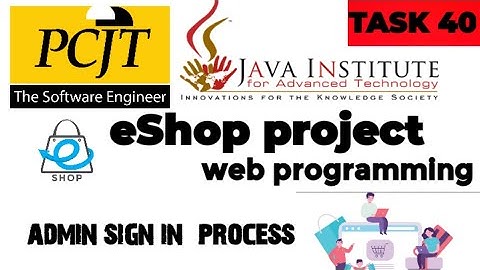 Web Project Task 40| java institute |  1st Year | e shop @javainstituteforadvancedte1415