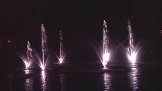 De magische fontein lichtshow