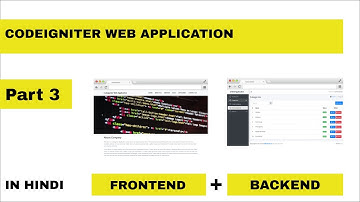Codeigniter Web Application in Hindi - part 3