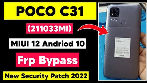 Poco C31 Frp bypass | Poco C31 (211033MI) Google Account Remove New method
