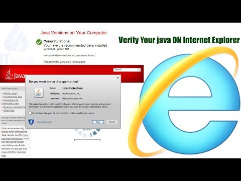 How To Verify java on Internet Explorer Web Browser