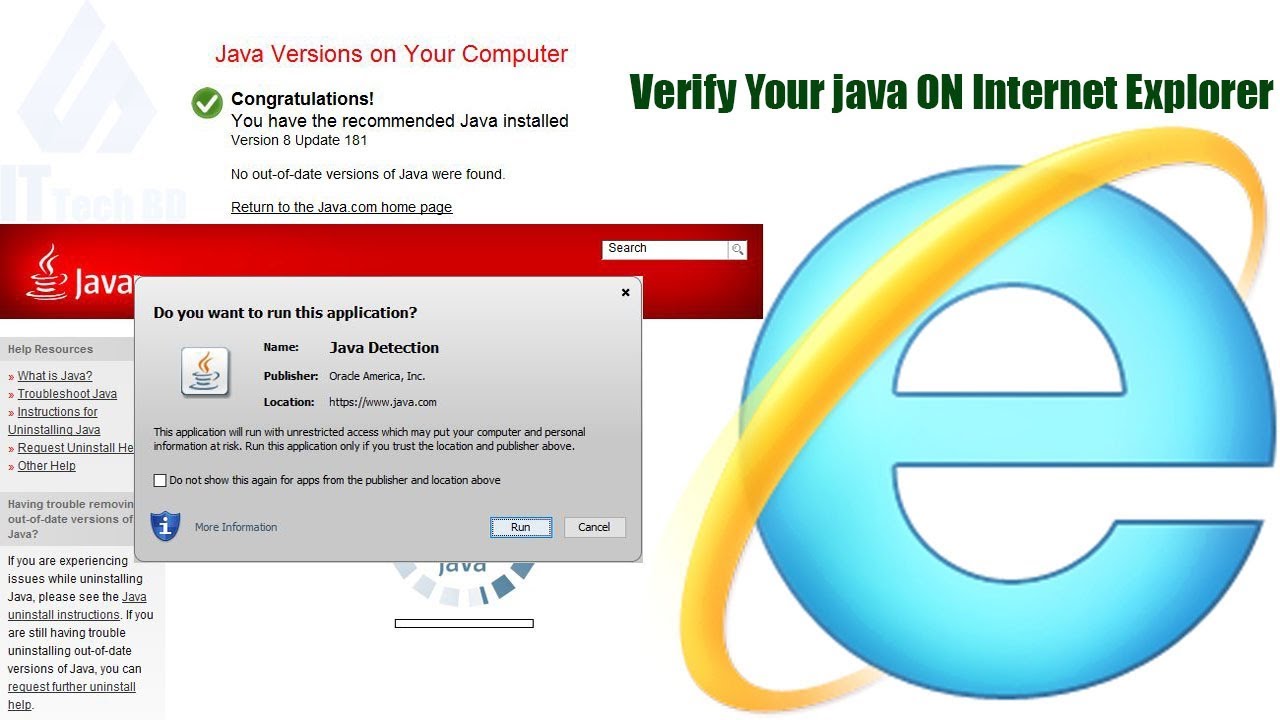 troubleshooting java on the web explorer