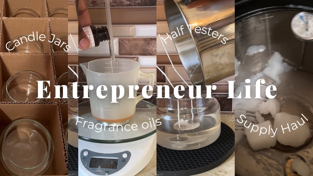 Entrepreneur Life Vlog Batch Making Test Candle, Candle Supply Haul, Testing Candle Science