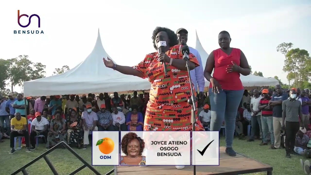 Bensuda's short greeting - Kanyada Ndiru, Homabay County - with Gladys Wanga and Beatrice Elachi