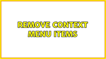 Remove context menu items