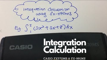 How to calculate integration in casio fx-570ms & fx-991ms