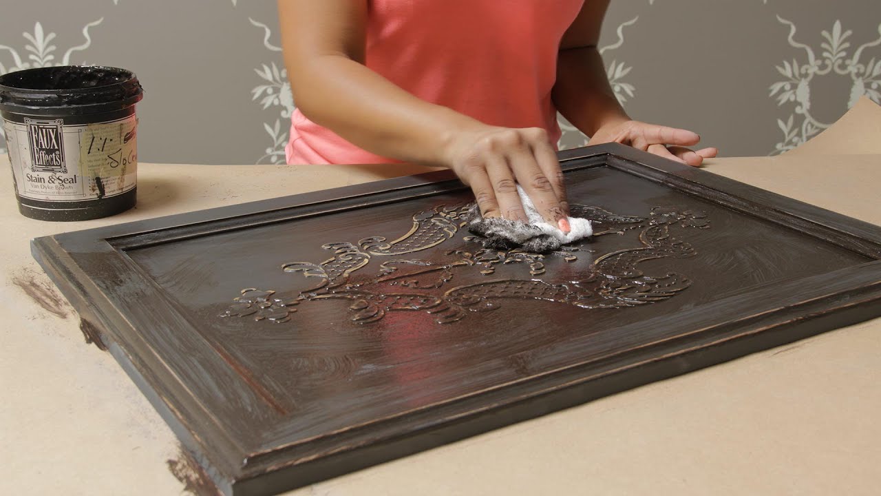 How to Stencil: Create a DIY Raised Carved Wood Effect with Stencils