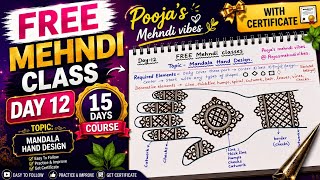 Day12 free class(Mandala Hand design)#ytviral #freemehndiclass#mandaladesign 
