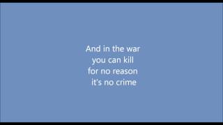 77 BOMBAY STREET- IN THE WAR- LYRICS