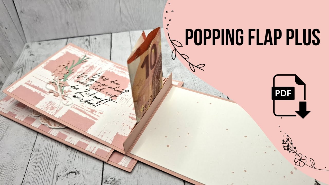 Popping Flap Plus Karte 🎁 Geldscheinkarte 🎁 Gutscheinkarte🎁 Papieroptimiert 🎁 3D Karte