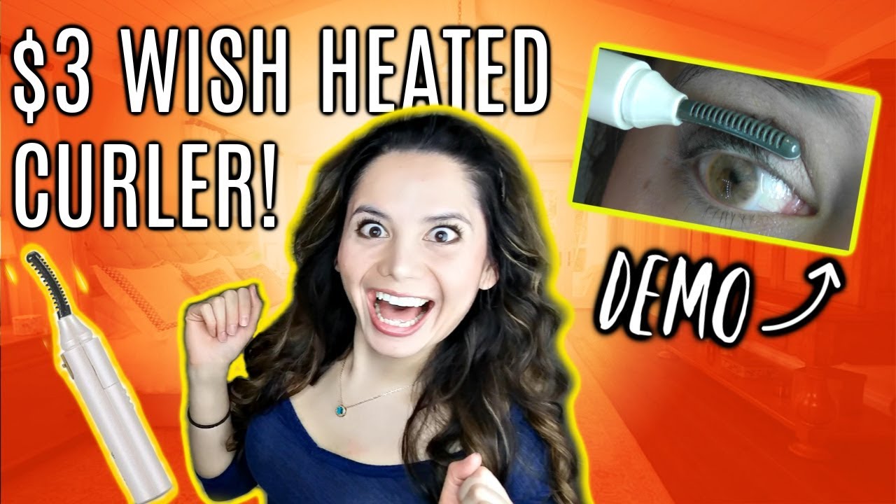 $3 WISH HEATED EYELASH CURLER DEMO & REVIEW! - YouTube