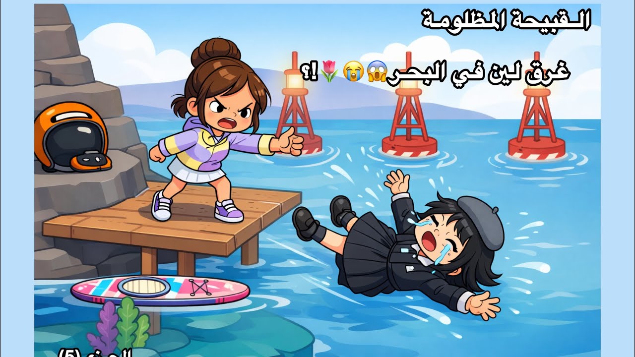 توكا بوكا🌎|القبيحة المظلومة🥸💔|غرق لين في البحر ياترى من السبب😱😭|الجزء(5)