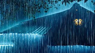 Wonderful Thunderstorm Rain Sound to Sleep Instantly | Heavy Rain & Distant Thunder in Forest