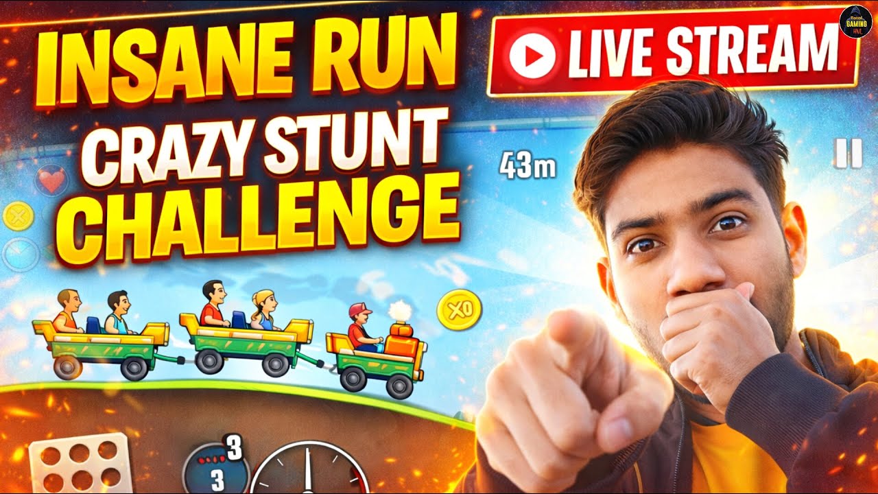 Hill Climb Racing Live 🔴 Long Train Challenge | Non Stop Gameplay#shorts#live#hillclimbracing#TGHNL