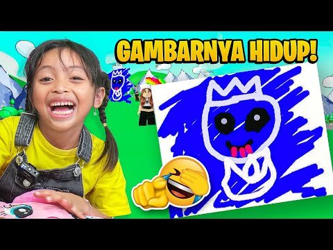 LEIKA GAMBAR KELUAR PELANGI BENERAN 🥰🤩 DRAW AND SPAWN ROBLOX [ROBLOX INDONESIA]
