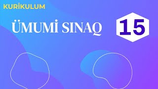 Kurikulum - ümumi sınaq №15