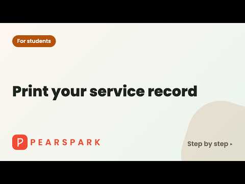 Video thumbnail: Print your service record