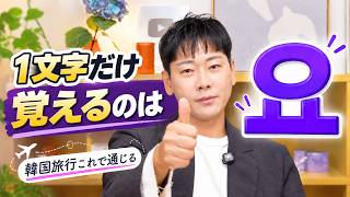 [1泊2日韓国旅行]韓国語1文字だけ覚えてれば大体意味は通じます!