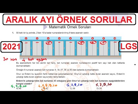 Aralık Ayı Örnek Sorular LGS 2021 / Aralık Ayı Örnek Soruları Matematik Çözümleri