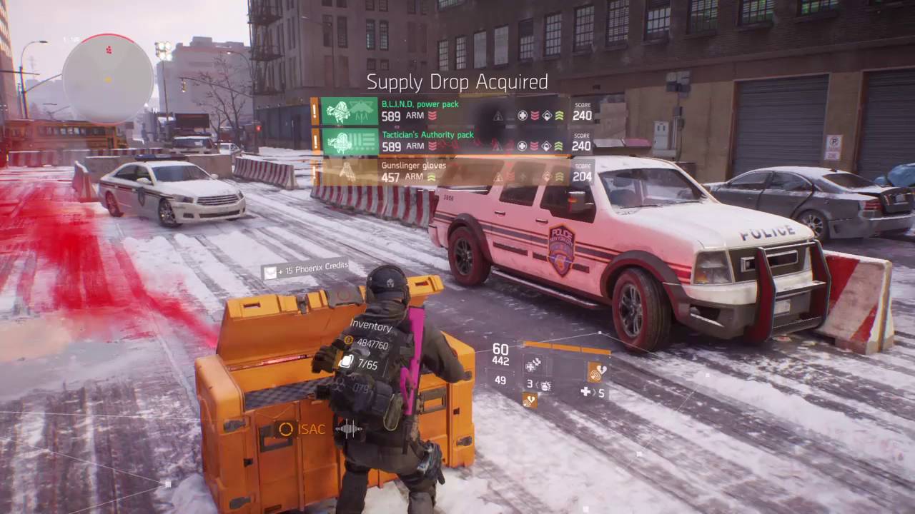 Tom Clancy's The Division™ Supply drop outside the DZ ps4 with BLIND gearset