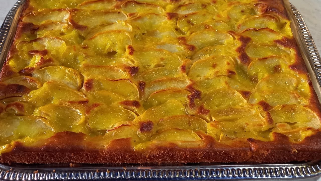 كيكة بالتفاح 🍏 كاتجي بنينة واقتصادية وفحجم عائلي 👌جربيها غادي تولي معتمدة عندك 