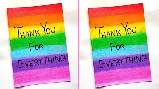 Easy DIY Thank you Card for Teachers | Handmade Thanks Giving Card | DIY card ideas | Greeting Card