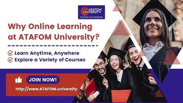 Why Choose Online Learning at ATAFOM University? 🎓✨| #ATAFOMuniversity #onlinelearning