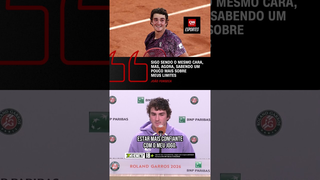 "Agora, sei um pouco mais sobre meus limites", diz João Fonseca após Roland Garros | CNN ESPORTES