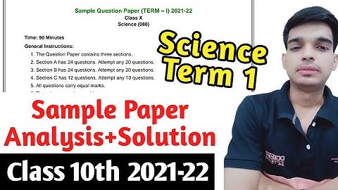 class 10th term-1 Science  Sample Paper analysis With solution board 2021-22