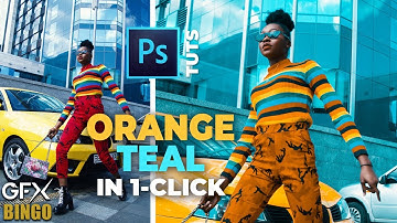 Orange and Teal Effect in just 1 click Photoshop Tutorial | GFXBingo