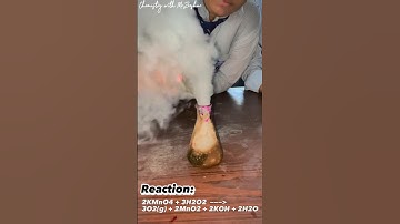 Decomposition of H2O2 (Details in description) #experiment #reactionshorts #science #fun #magic