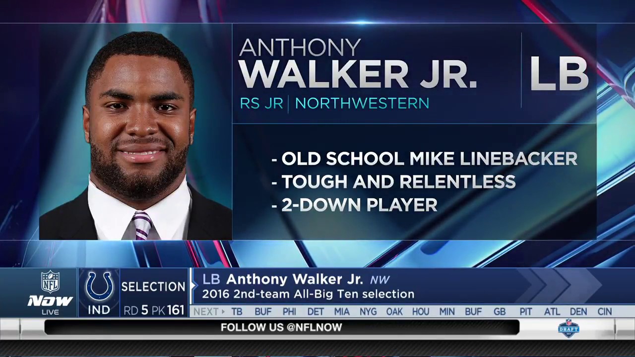 Colts select Anthony Walker Jr. No. 161 in the 2017 NFL Draft Apr 30