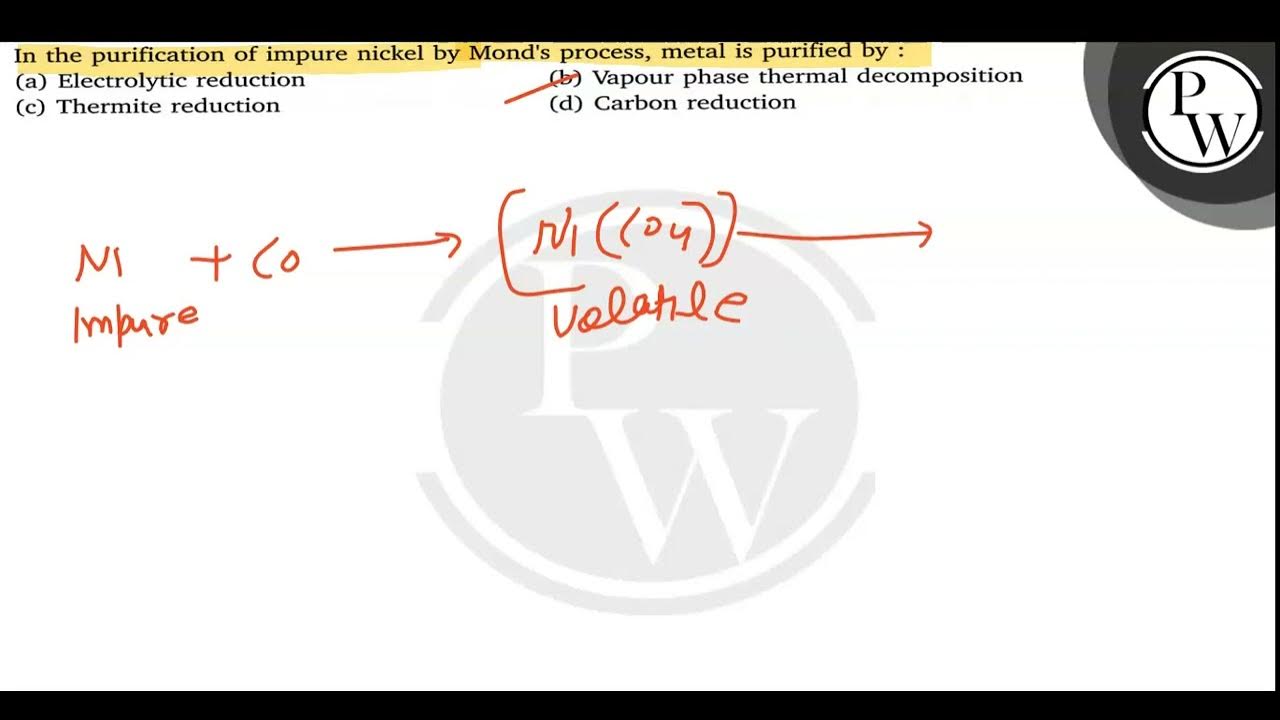 In the purification of impure nickel by Mond's process, metal is