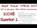 AP Calculus AB - 2004B: #2C