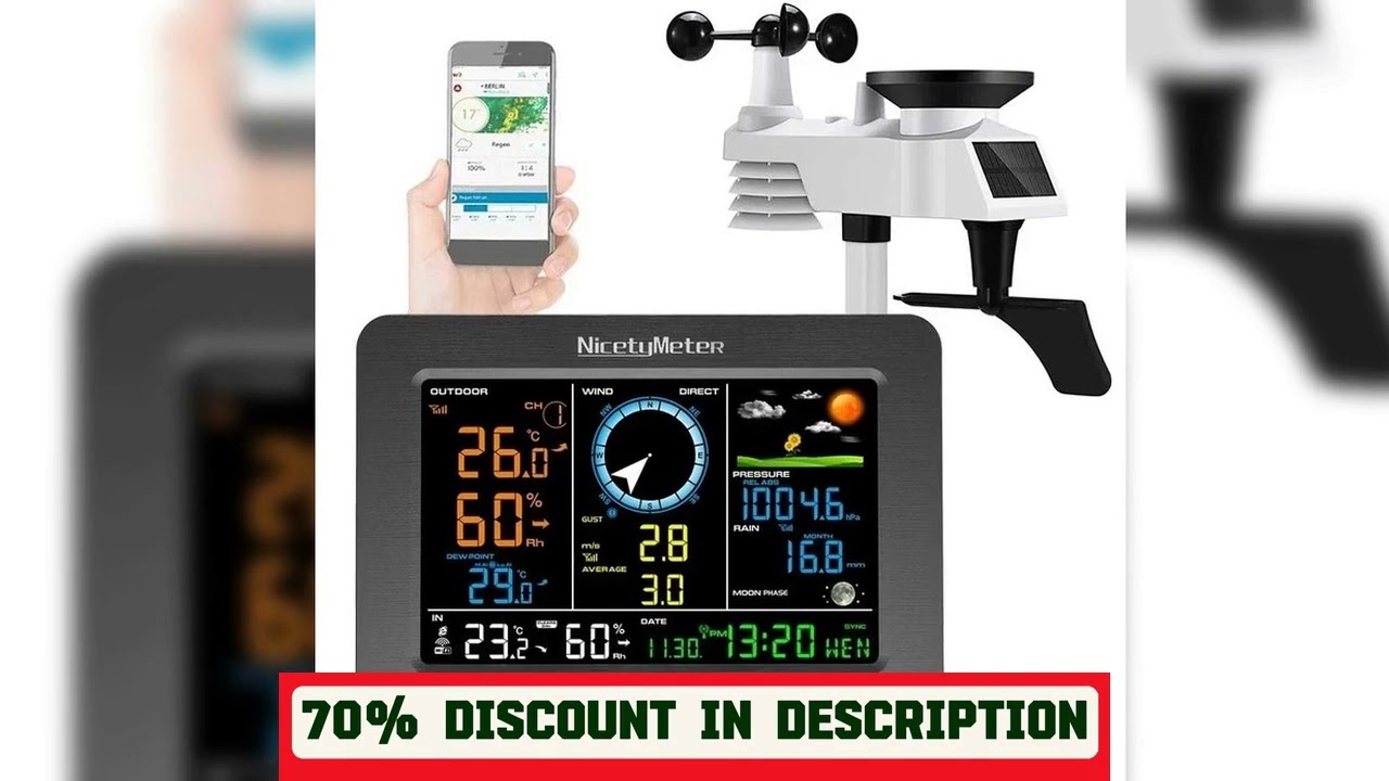 A must-have product! Internet Wireless Weather Station Weather Forecast Temperature Pressure Humid
