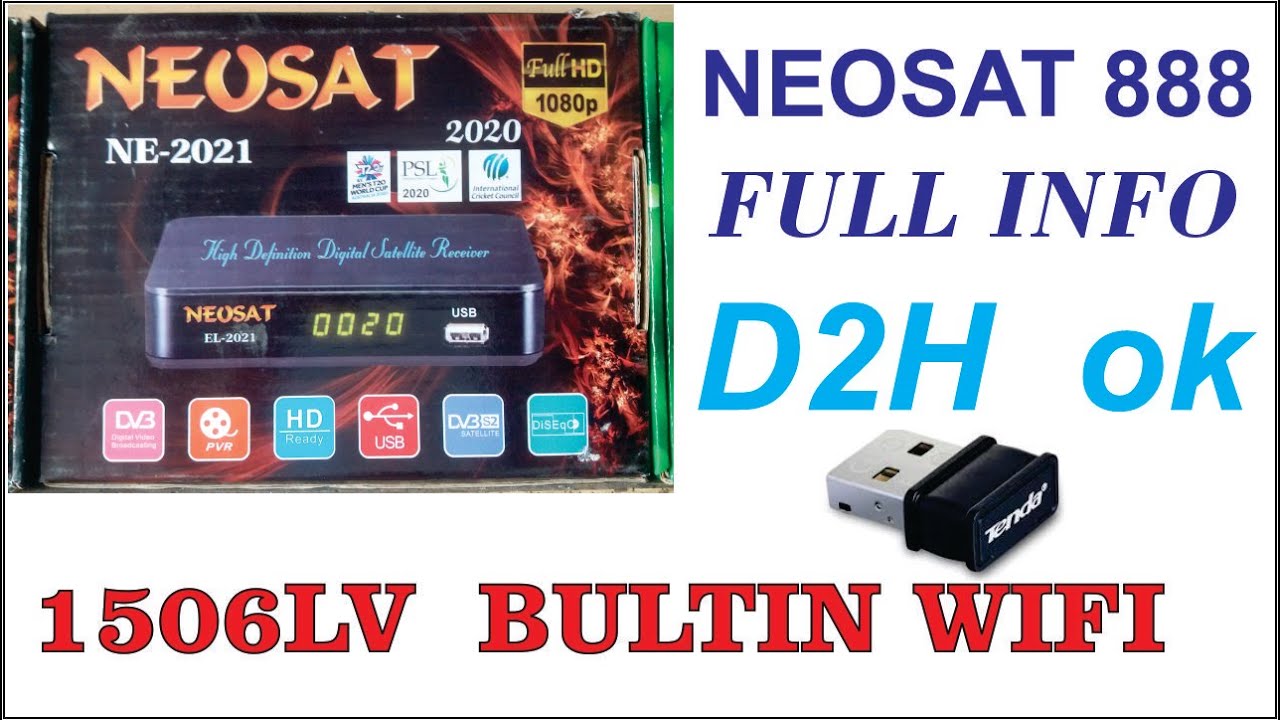 neosat ne 2021 1506lv bultin wifi full review and c line adding channel playing one by cheaking