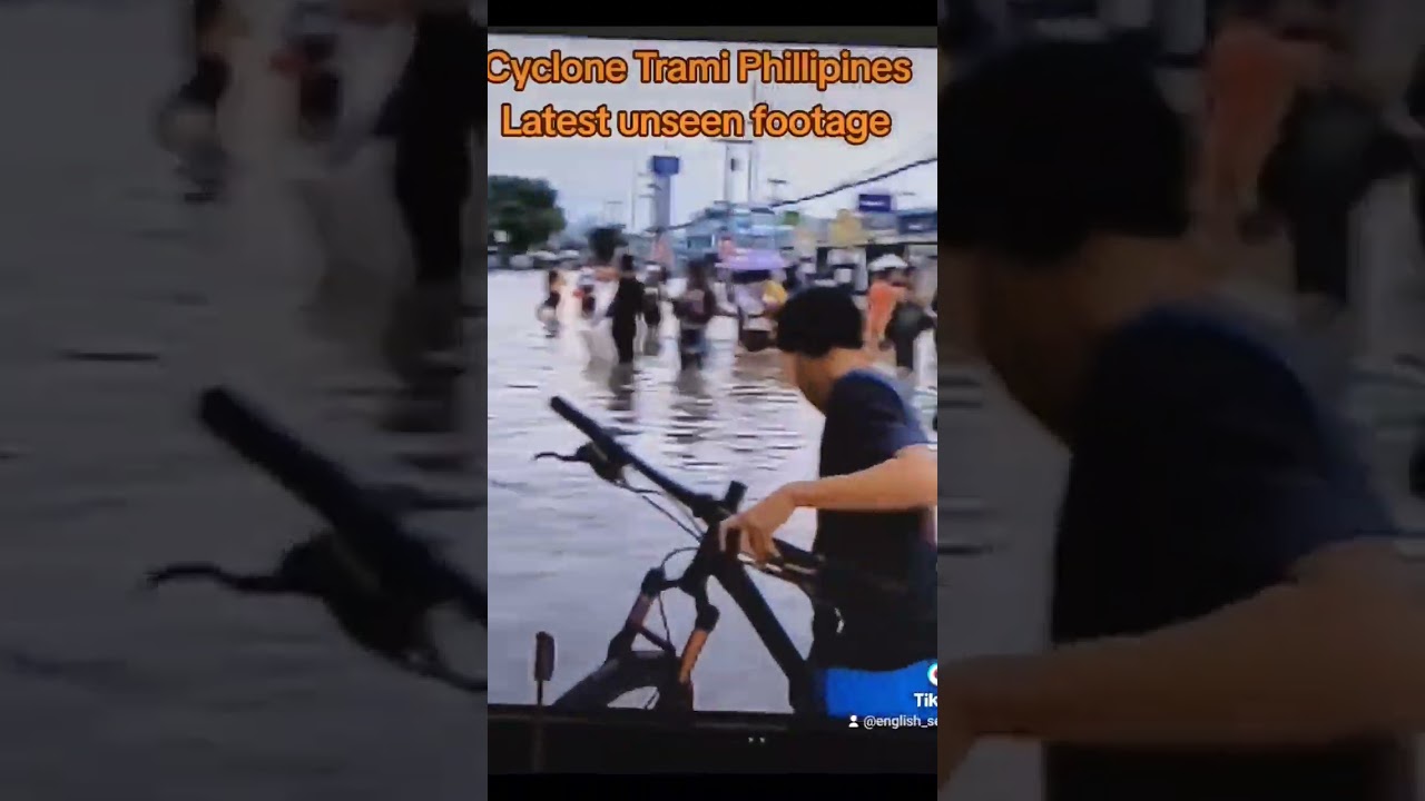 Cyclone Trami PhillipinesLatest unseen footage 😲