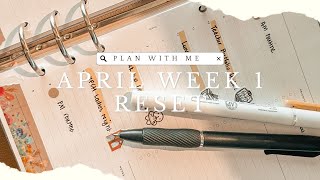 Plan With Me: April Week 1 Reset | A5 Planner | 2023 Planner