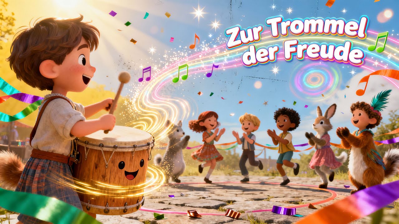 🎶🥁 Zur Trommel der Freude 💃🎉 | Fröhliches Tanzlied für Kinder | Zauberliedchen