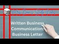 the Business letter in Communication