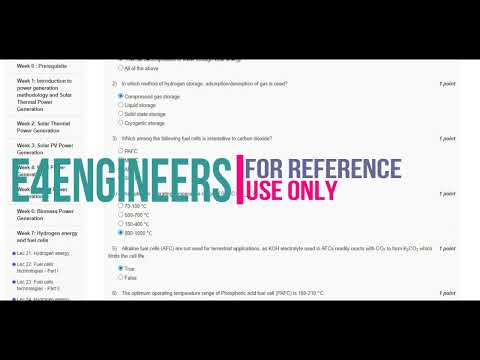Sustainable Power Generation Systems  NPTEL week 7 assignment solution