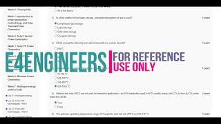 Sustainable Power Generation Systems  NPTEL week 7 assignment solution
