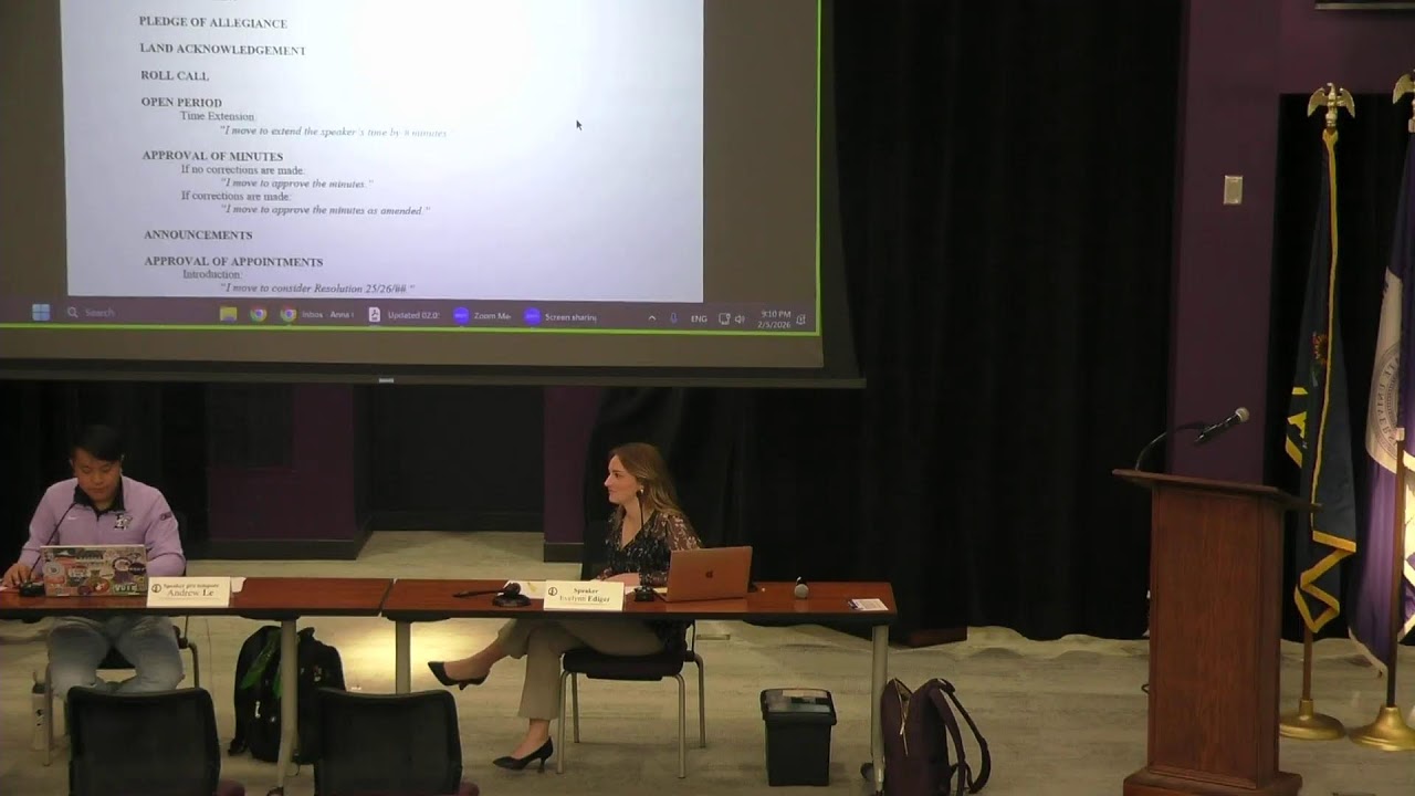 02/05/2026 Student Senate Meeting