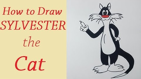 How to Draw SYLVESTER the Cat Step by Step||Draw Sylvester Cat from Looney Tunes Cartoon