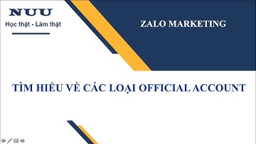 ZALO MARKETING: Phân Loại Tài Khoản Official Account (OA) Trên Zalo