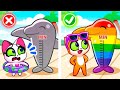 The Tallest Slide Ever! 🎢 Tall vs Short Challenge | Learn Opposites & Pool Safety for Kids