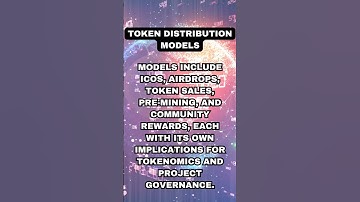 TOKEN DISTRIBUTION MODELS #Tokenomics #FairLaunch #Decentralization #CryptoCommunity