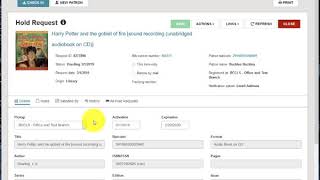 Creating and Managing Patron Holds